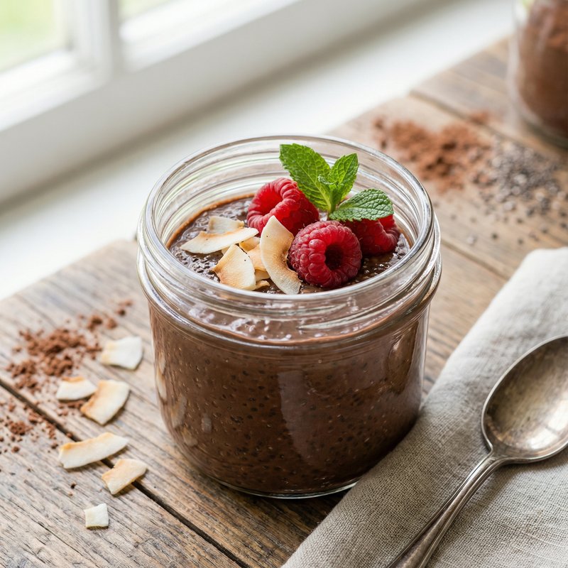 Chocolate Chia Protein Pudding